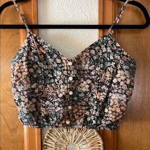 Floral Button-Up Camisole Top